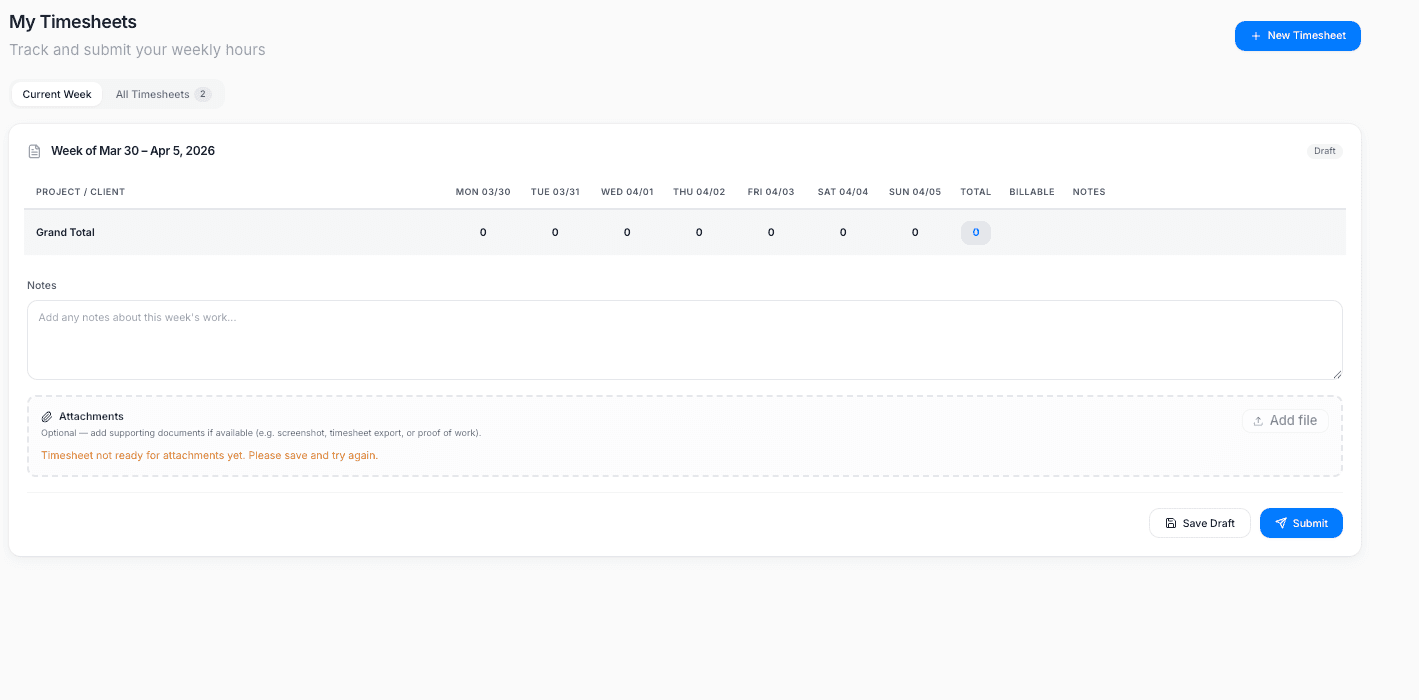 Timesheets